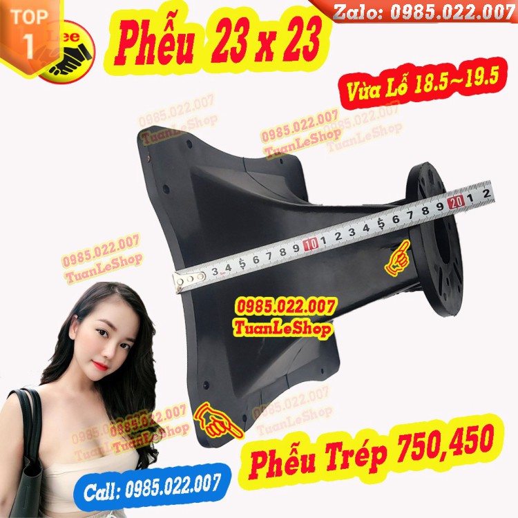 2 CHIÊC PHỄU  23x23 cm - PHỄU TRÉP 750 - GIÁ 01 CÁI 23 x 23 NEW