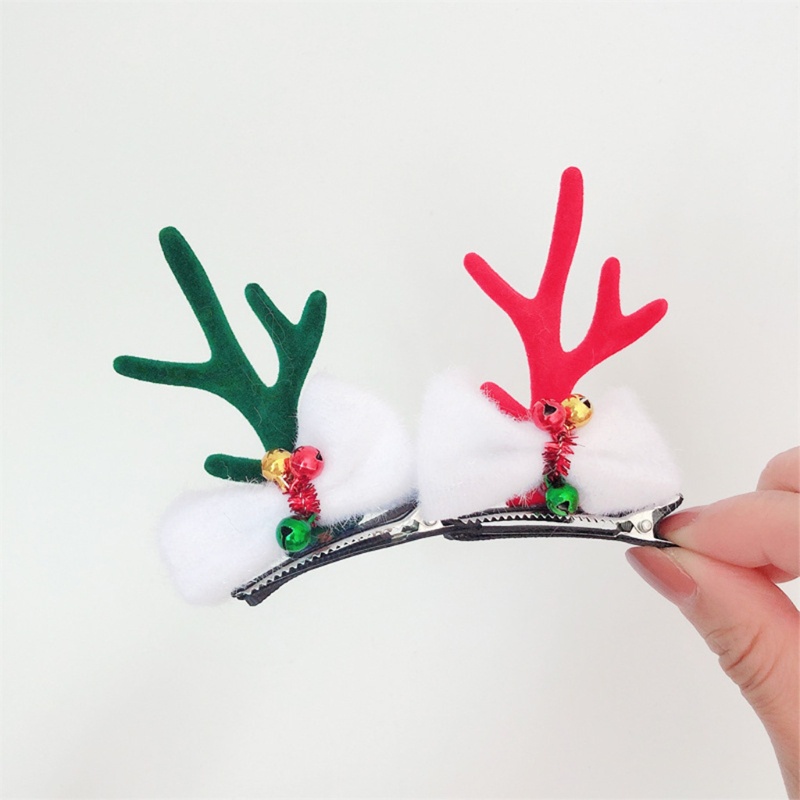 Kẹp Tóc Hình Sừng Tuần Lộc Giáng Sinh Dễ Thương
