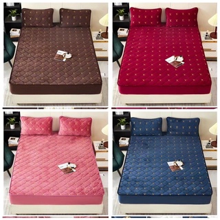 Ga gối nỉ bọc nệm thêu LV cho chân nệm cao tới 30cm, ga bọc nệm đa năng nỉ nhung lông thỏ mịn đẹp, độ giữ nhiệt cực cao🌿