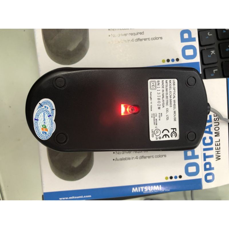 Chuột quang Mitsumi ECM-S6703 USB (Đen) - Hàng Chính Hãng Bảo Hành 36 tháng