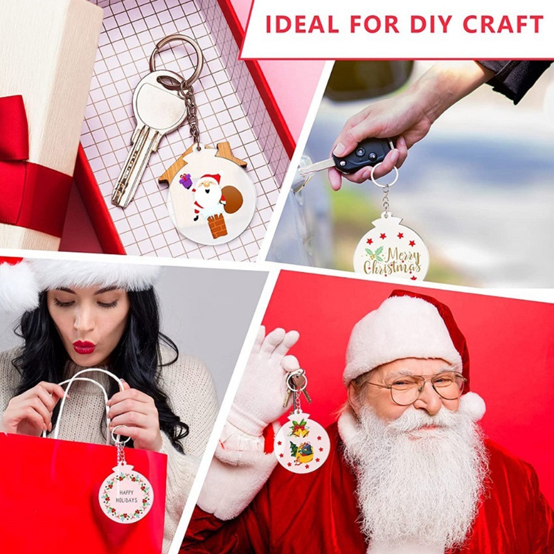 Phụ Kiện Treo Trang Trí Cây Thông Noel Bằng Acrylic Trong Suốt Hình Tròn DIY