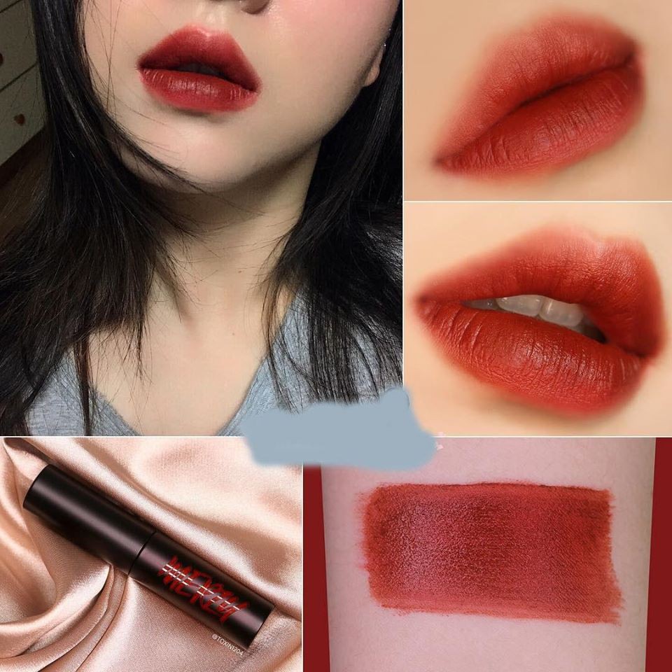 Son kem Merzy Another Me the First Velvet Tint màu #V6 vỏ đen Firenze Negroni đỏ gạch | BigBuy360 - bigbuy360.vn