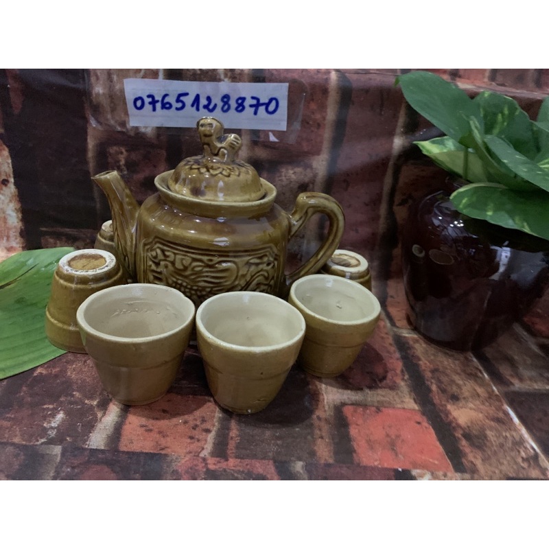 Bộ bình trà 6 tách xưa