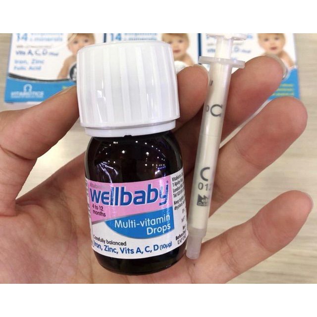 Vitamin tổng hợp Wellbaby vitamin drops cho bé từ 4 tháng