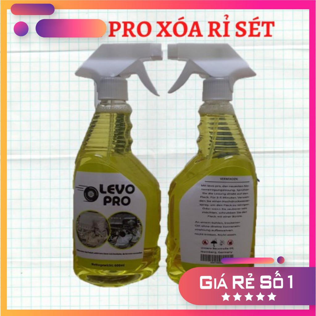 Dung Dịch Tẩy Rửa Vệ Sinh Đầu Bò Lốc Máy Oto Xe Máy LEVO PRO