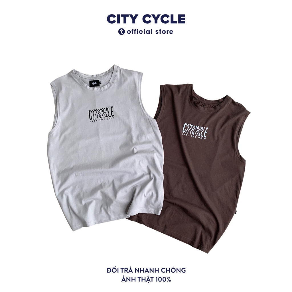 Áo tanktop nam nữ City Drip áo sát nách ba lỗ form rộng unisex cotton City Cycle