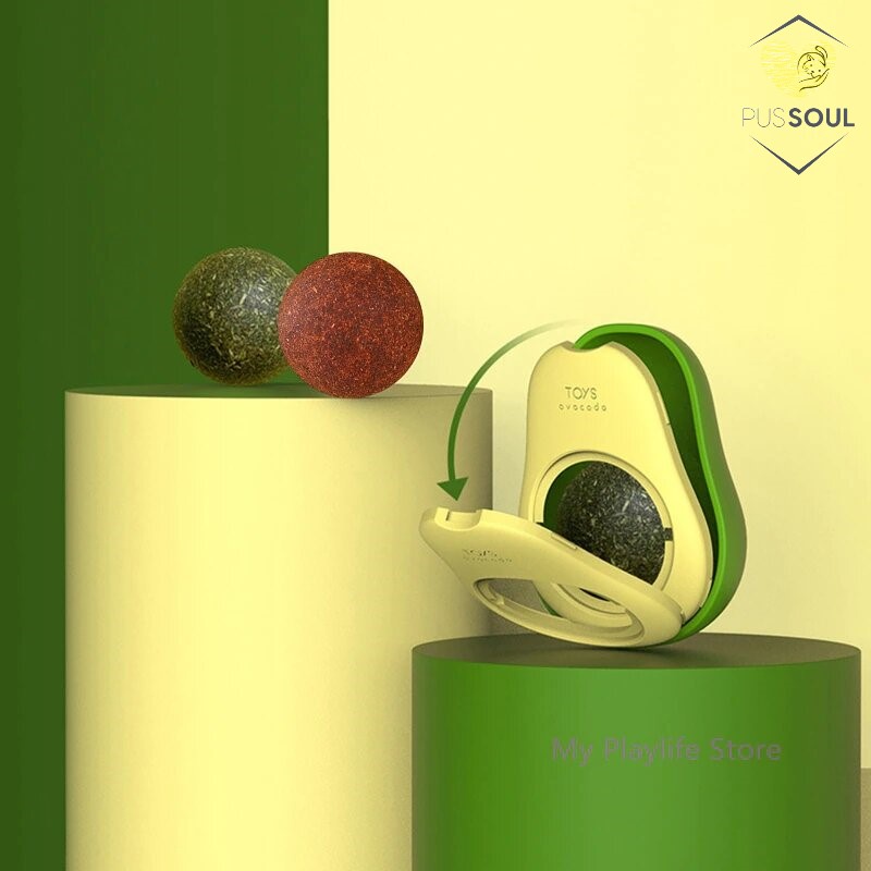 - Cỏ mèo dán tường  - Giảm STRESS, trị búi lông dạ dày mèo - Hình Cua nhỏ, Trái bơ