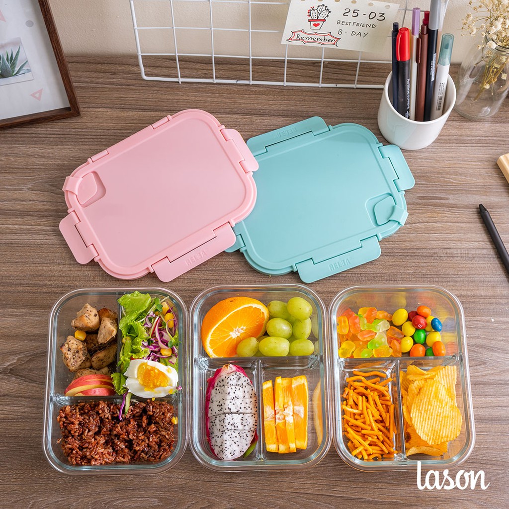 Hộp đựng cơm thủy tinh Lason trong suốt, hộp đựng thức ăn văn phòng CB-HC-TT00405