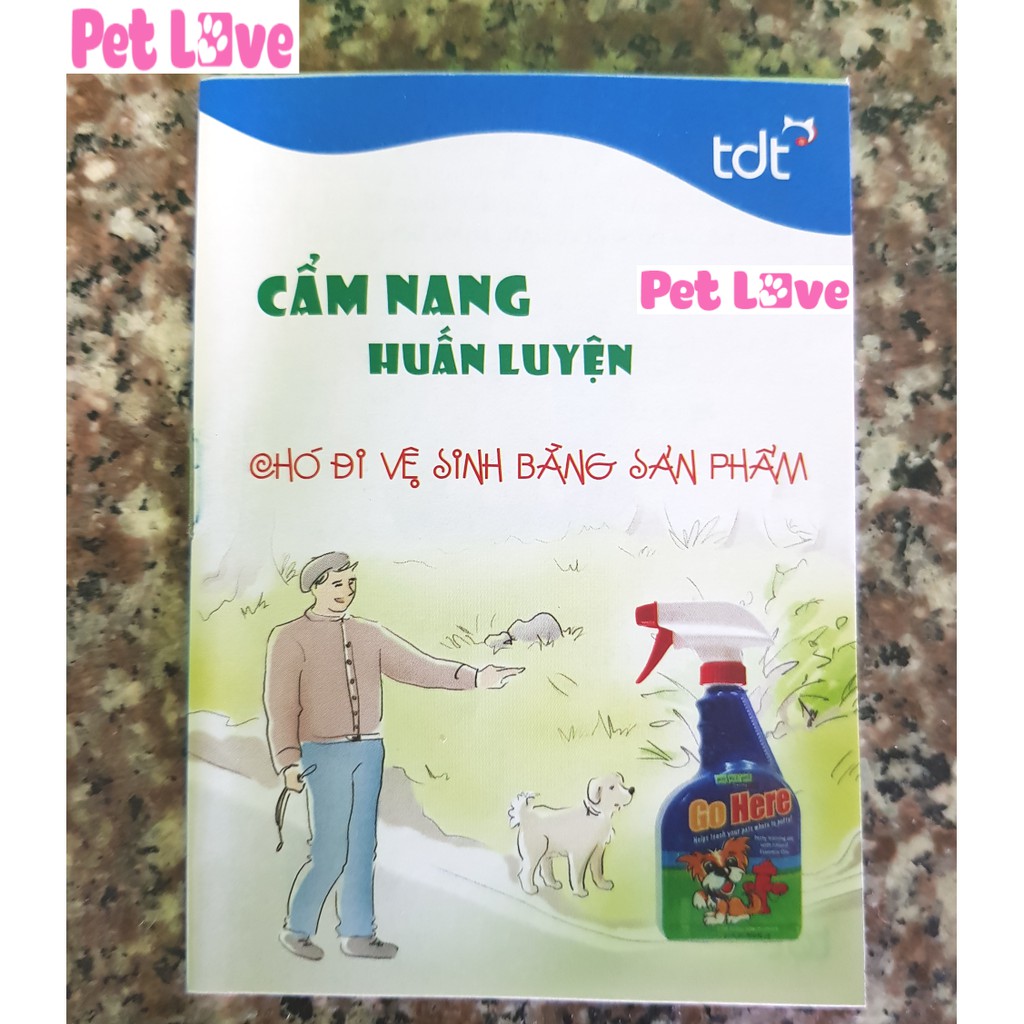 Chai xịt Go Here (Mỹ) huấn luyện chó đi vệ sinh đúng chỗ (tặng sách hướng dẫn)