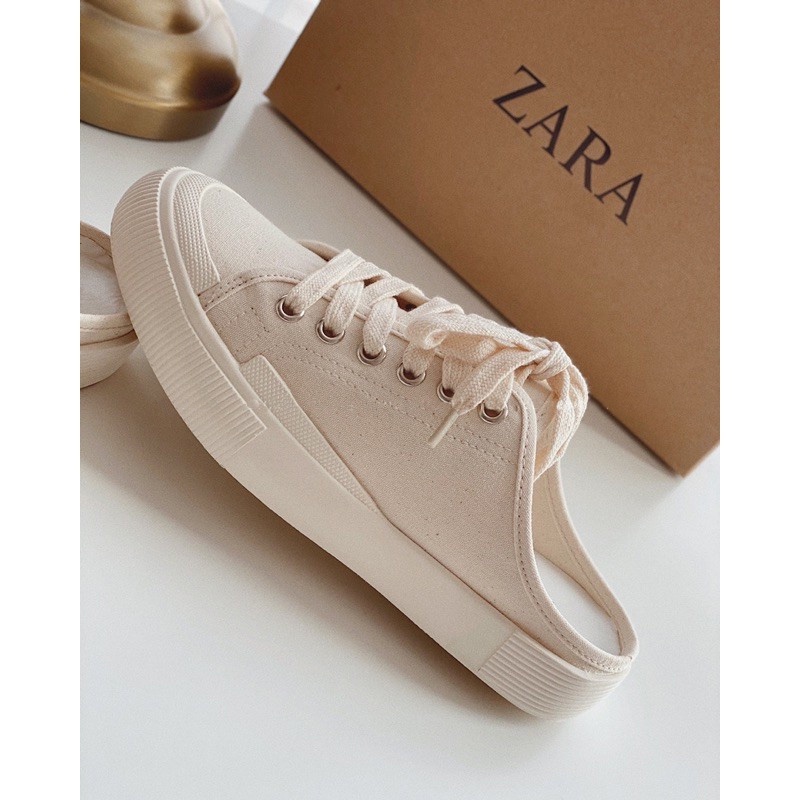 SẴN  Giày mules sục thể thao nữ sneaker đạp gót Z.a.r.a Mule basic thể thao đế bằng cao 3cm Ailee