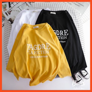 Áo thun DÀI TAY in chữ J’AGDRE dáng rộng nam nữ cực trend, áo phông unisex form rộng cá tính