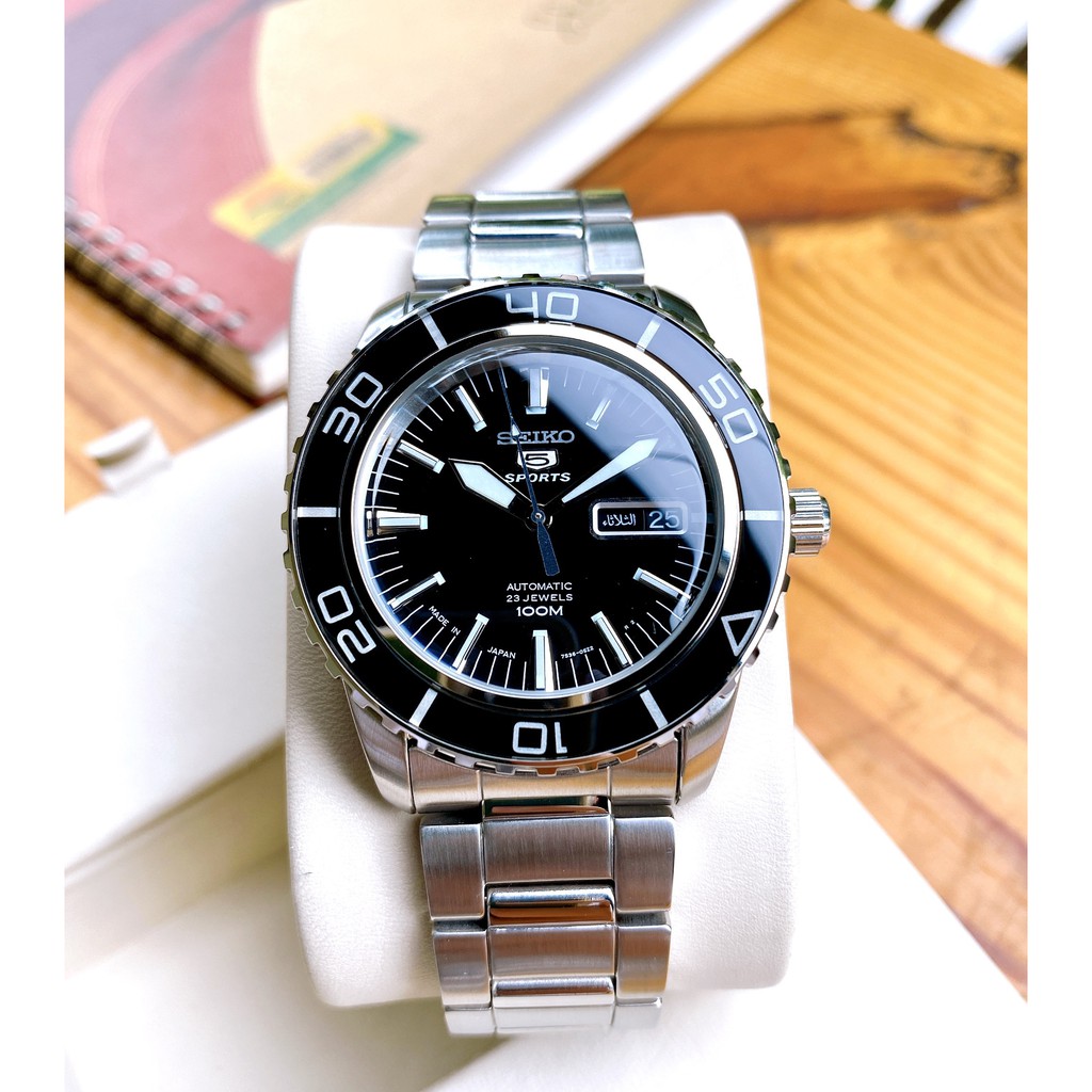 Đồng hồ nam chính hãng Seiko 5 Sports SNZH55J1 - Máy cơ tự động - Kính cứng - Bản nội địa Nhật