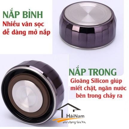Bình nước giữ nhiệt kim cương nóng lạnh chất liệu inox 304 cao cấp,bình giữ nhiệt đựng nước thể tích 1000, 1200, 1500 ml