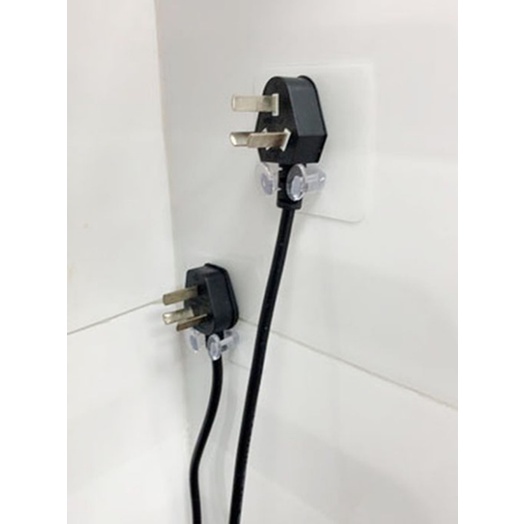 Móc Dán Tường 2 Chân Siêu Chắc Dùng Để Treo Dây Điện Phích Cắm Điện, Kê Điện Thoại Dây Sạc