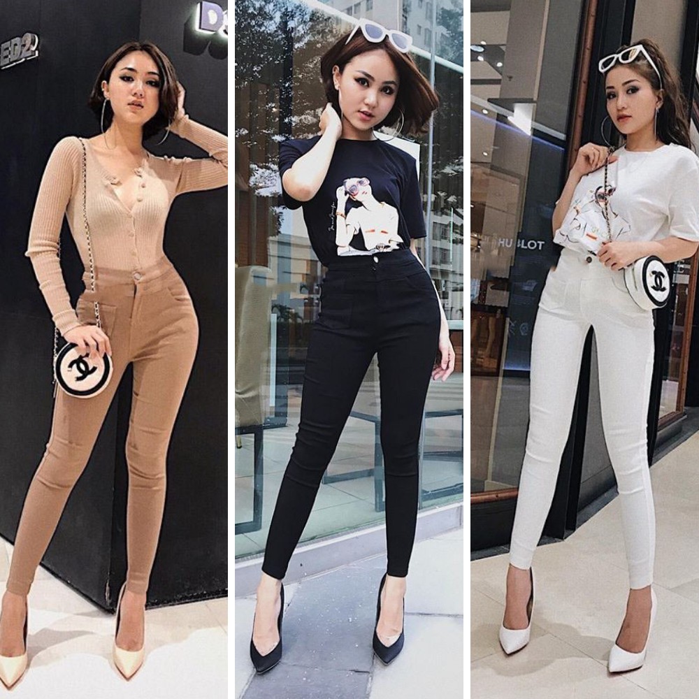 [ Clip + Hình Thật ] Quần Tregginng Lưng Cao Nữ Túi Lệch -  Legging & Tregging- Thời Trang Nữ - Tashop
