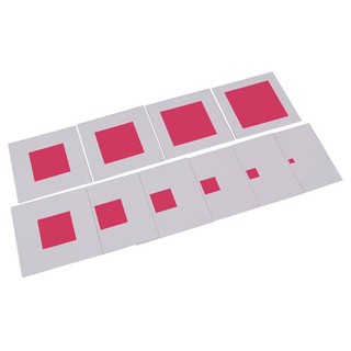 Bộ 10 thẻ tháp hồng Montessori loại nhỏ - Mini Pink Tower Control Chart
