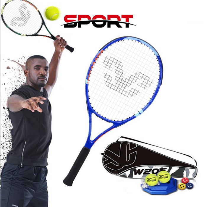 Vợt Tennis W205 Sợi Carbon cao cấp, tặng kèm bóng và đế tập