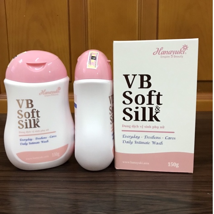 Combo 02 Dung Dịch Vệ Sinh Hanayuki VB Soft &amp; Silk 150gr Phiên Bản Màu Hồng Cao Cấp