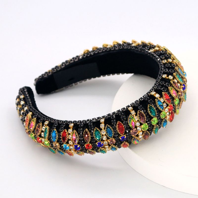 Băng Đô Đính Đá Nhiều Màu Sắc Phong Cách Baroque