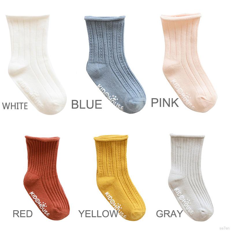 Tất kiểu dáng đơn giản chống trượt cho trẻ em sơ sinh từ 0-36 tháng tuổi