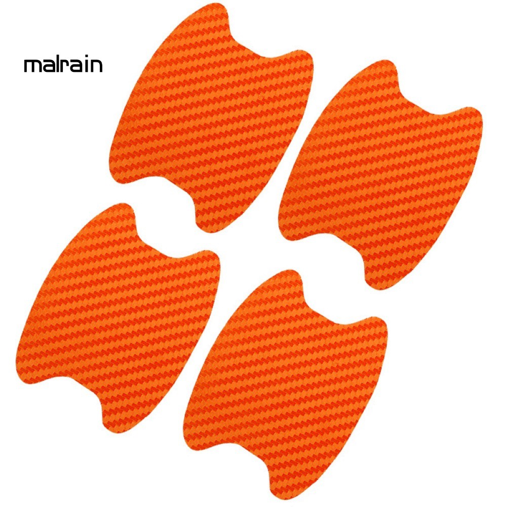 Bộ 4 Miếng Dán Bảo Vệ Tay Nắm Cửa Xe Ô Tô Bằng Sợi Carbon Cao Cấp