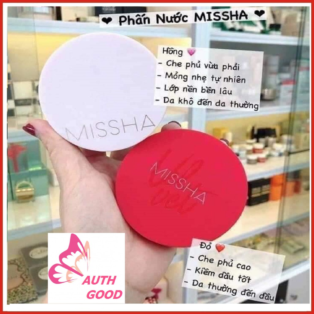 Phấn nước Missha Vỏ Hồng Vỏ Đỏ Hàn Quốc