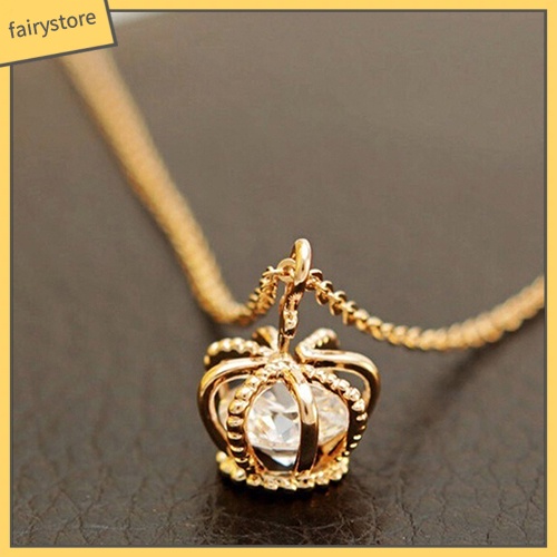Dây Chuyền Mặt Hình Vương Miện Đính Đá Lấp Lánh