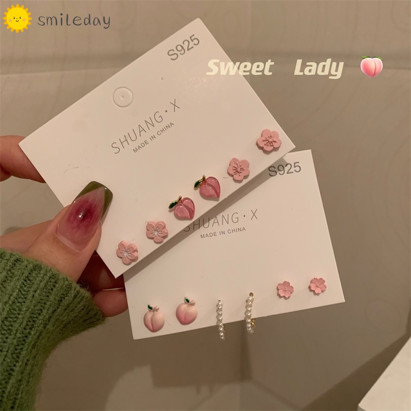 Đôi Bông Tai Ngọc Trai Giả Họa Tiết Hoa Thời Trang Dễ Thương Cho Nữ