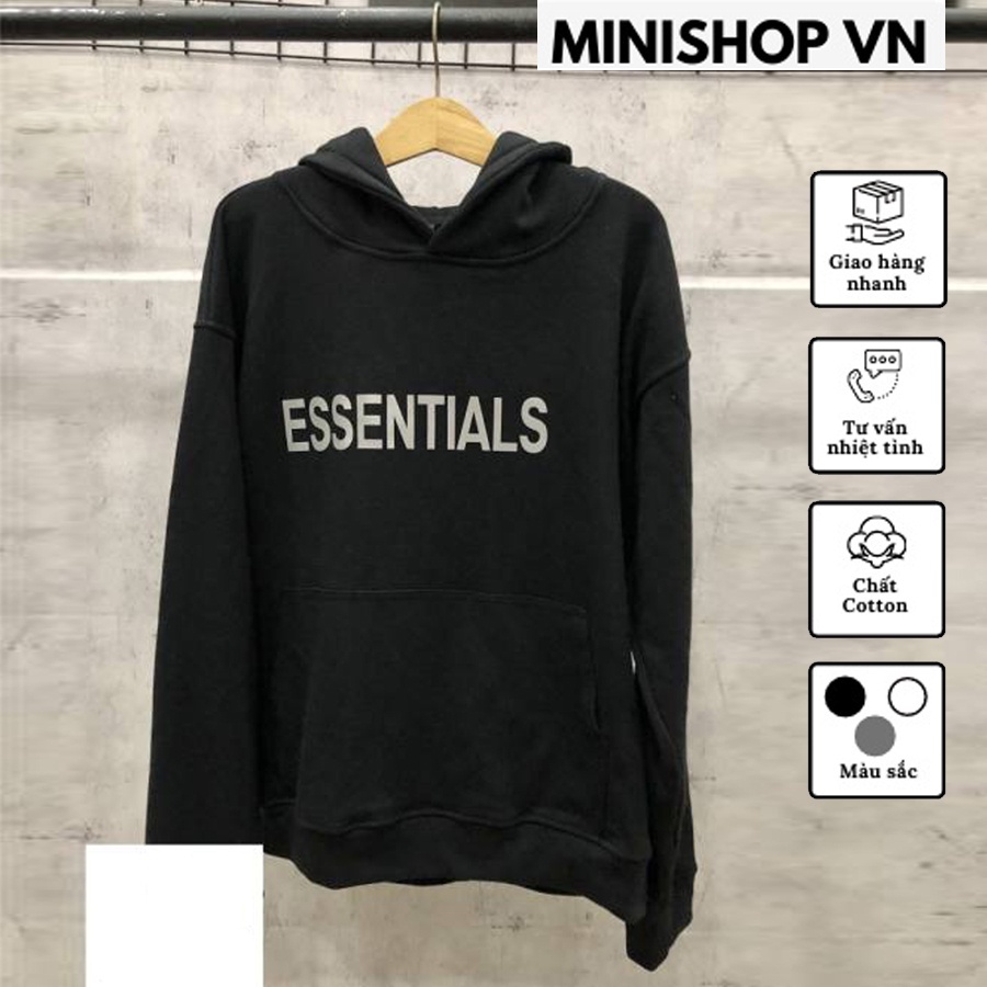  Áo Nỉ Hoodie ESSENTIALS Nam Nữ Chất Nỉ Dày Ấm Mềm Mịn Dáng Rộng Thoải Mái | BigBuy360 - bigbuy360.vn