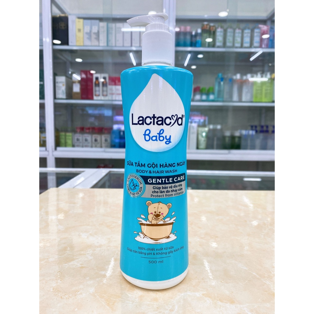 (500ml) Sữa Tắm Gội Trẻ Em Lactacyd Milky Mẫu Mới 2022