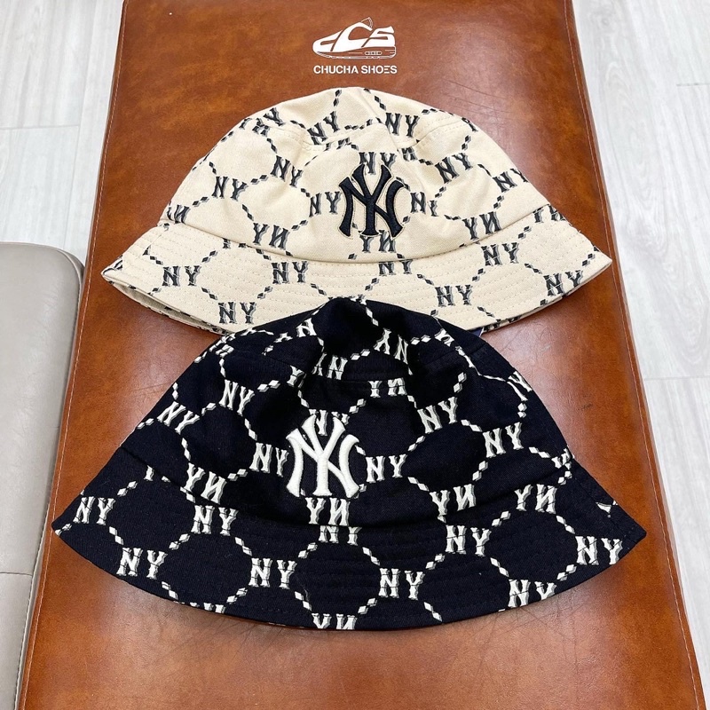 Nón Bucket Mũ Lưỡi Trai MLB Monogram Hàng Xuất Dư VNXK