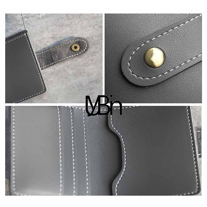 Ví da PU mềm nhỏ dáng ngắn phối nút phong cách Hàn Quốc | BigBuy360 - bigbuy360.vn