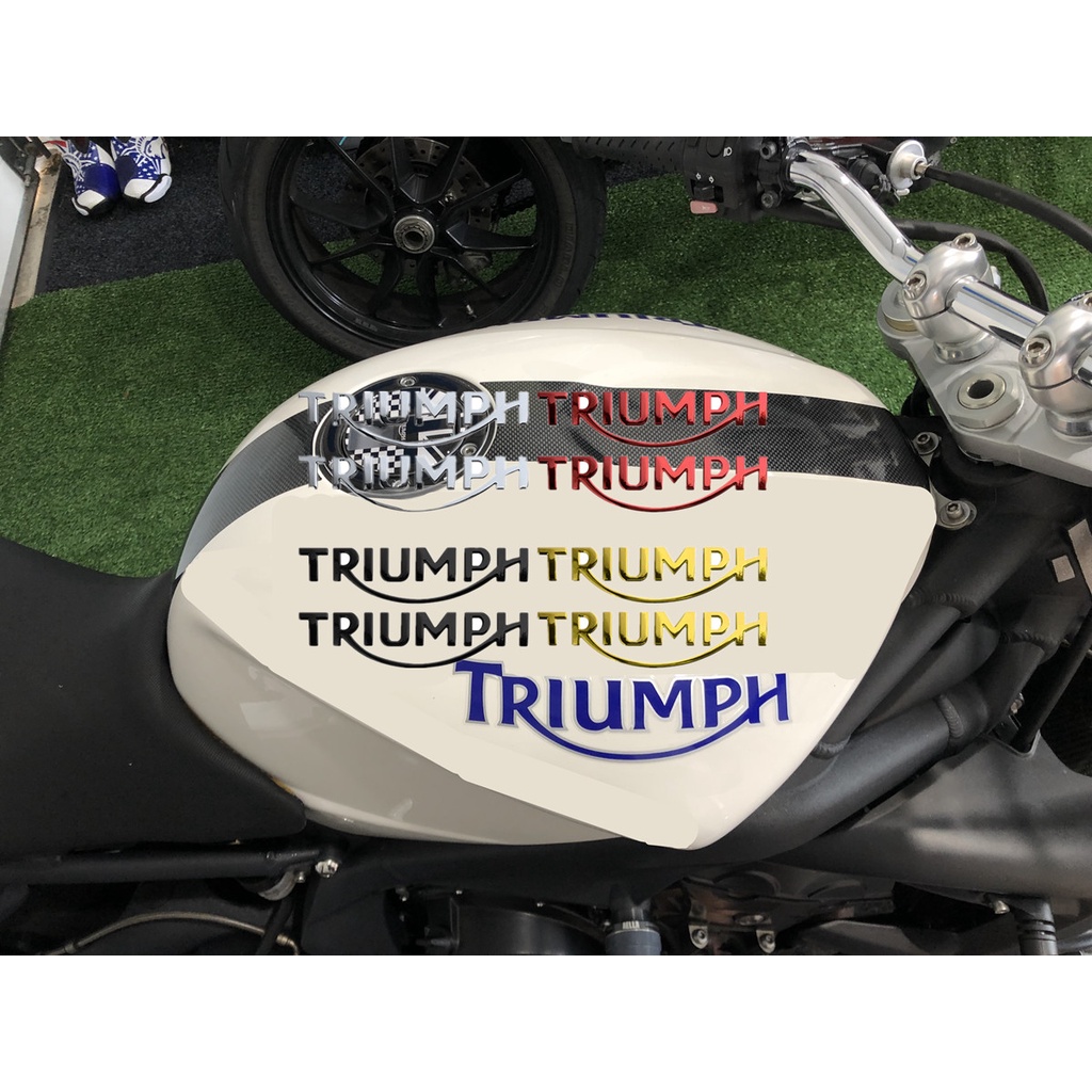 Đề Can Chữ TRIUMPH 3D Phản Quang Mềm Mại Dán Trang Trí Bình Xăng Xe Mô Tô DAYTONA 600 / 650 / 765 / 675