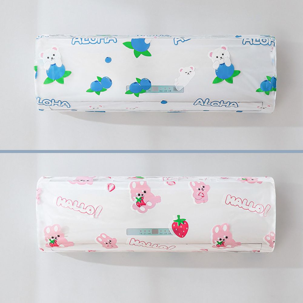 Tấm Phủ Che Máy Điều Hòa Nhựa Trong Họa Tiết Chống Bụi