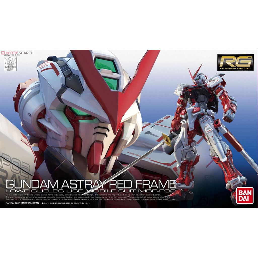 Mô Hình Gundam RG 19 Astray Red Frame MPF-P02 Series Gundam Seed Tỉ Lệ 1/144