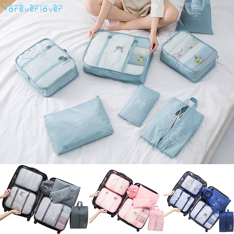 Set 7 túi đựng quần áo du lịch chống thấm nước
