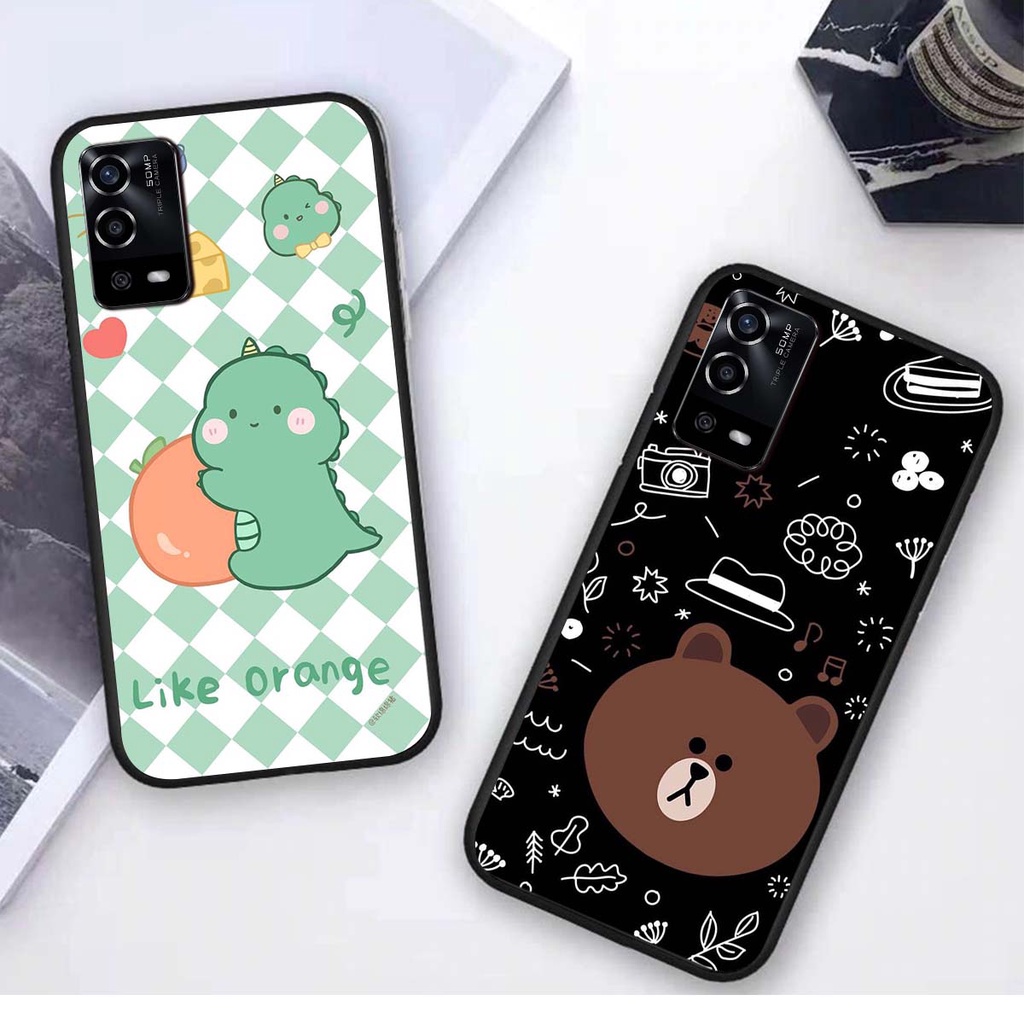 Ốp lưng Oppo A55 in hình khủng long , gấu nâu xinh xắn, siêu cute  mà còn vô cùng RẺ -ĐẸP
