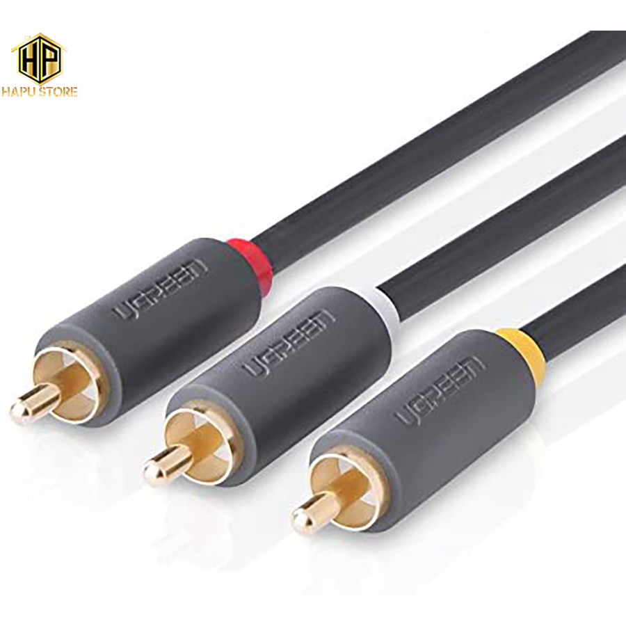 Cáp âm thanh RCA 3 ra 3 Ugreen 10524 dài 1,5m chính hãng - Hapustore