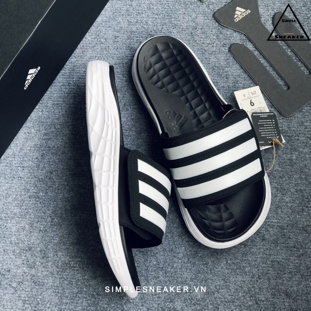 Dép Adidas Duramo 💙FREESHIP💙 Dép Duramo Quai Dán Chính Hãng - Adidas Duramo SL Slides Chuẩn Auth - Simple Sneaker