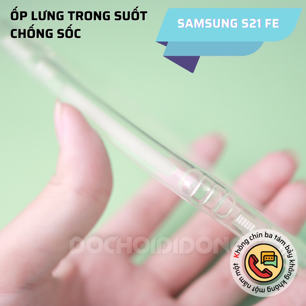 Ốp Lưng Dẻo Trong Suốt Cho Samsung S21 Fe Chống Sốc Bảo Vệ Camera