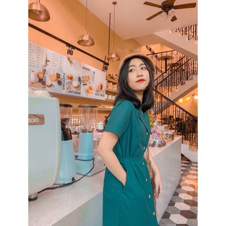 Đầm linen cổ dalton