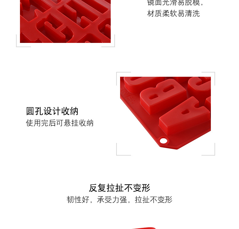 Khuôn silicon làm bánh họa tiết bảng chữ cái