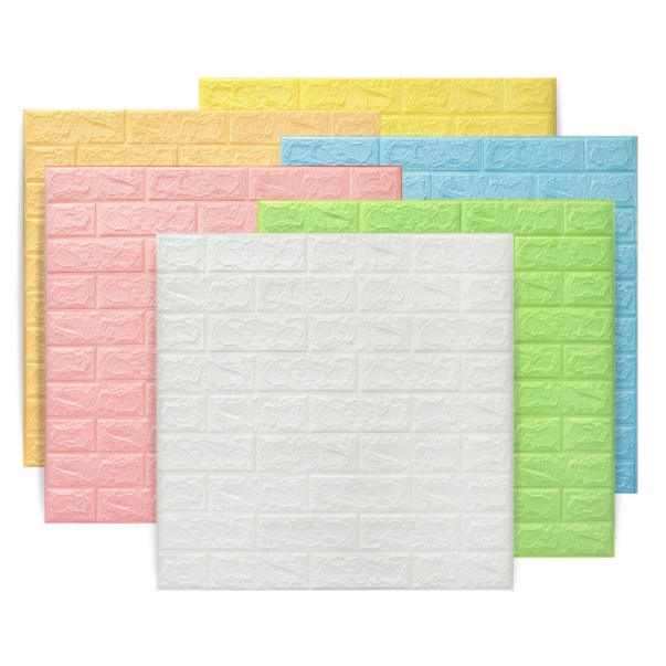 Giấy Dán Tường Họa Tiết Gạch 3D Cỡ Lớn Tự Dính Trang Trí Nhà Cửa