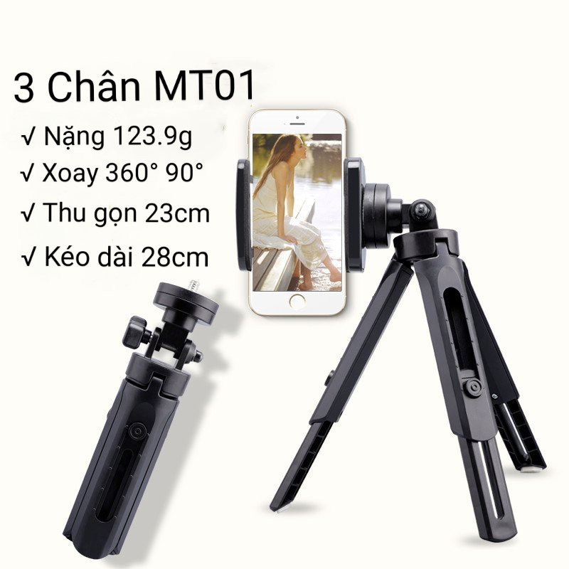 Giá đỡ Điện Thoại, Máy Ảnh - Tripod Mini 3 Chân