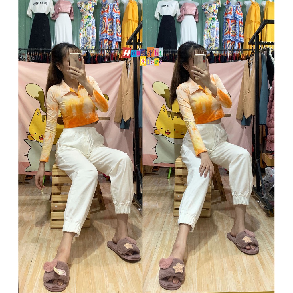 Quần Baggy Jogger Kaki Jean Dài Ống Bo Co Dãn
