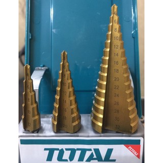 Total bộ 3 mũi khoan chóp nón bậc thang 4-32mm tacsd2031