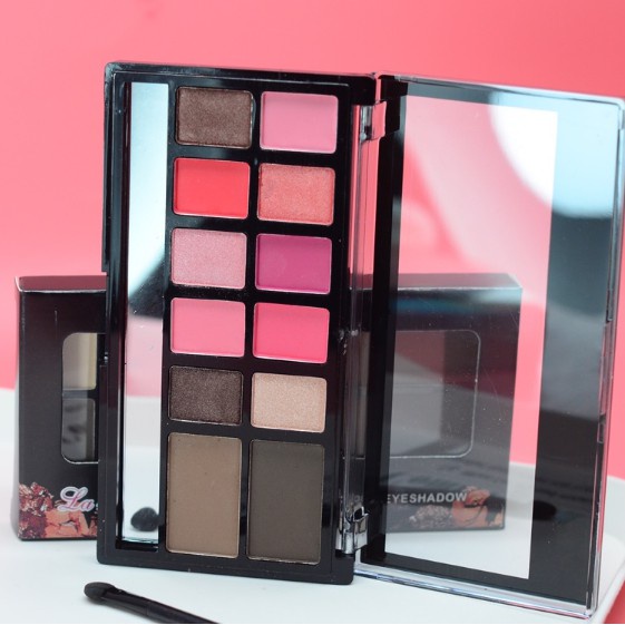 Bảng phấn mắt nhiều màu 12 ô Lameila  kèm cọ hàng chuẩn nội địa trung   🍀 Clovershop68 🍀 | BigBuy360 - bigbuy360.vn