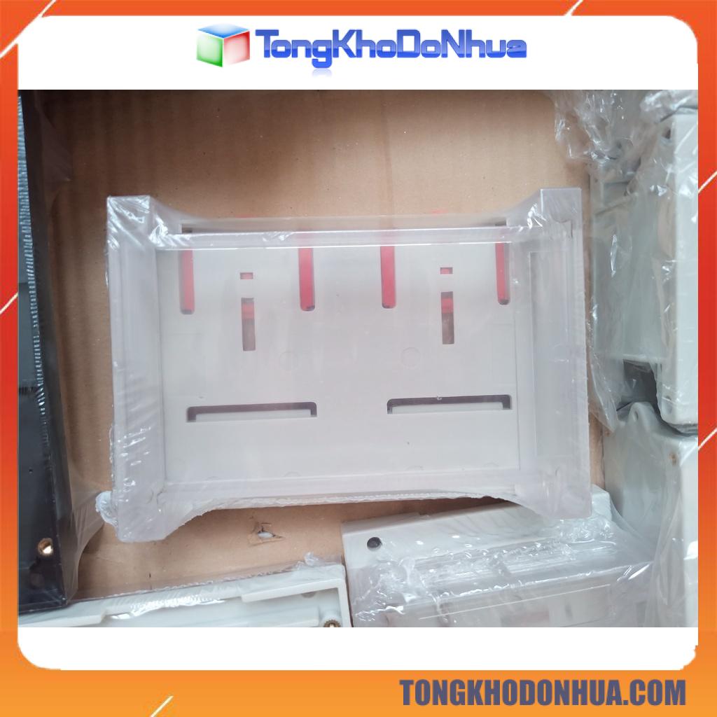 Hộp nhựa PLC 145x90x40mm đáy TRẮNG, mặt trong suốt 2 đầu