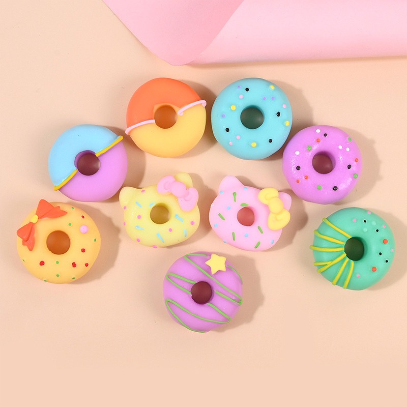 Charm (C372) slime/ Dụng Cụ Charm Trang Trí [Ko Keo &amp; Nút] Dụng Cụ Bánh Donut kiểu dễ thương