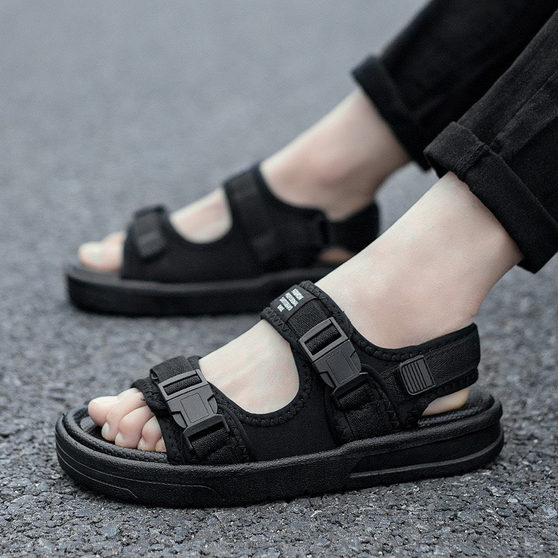 (Có 2 Màu) Sandal nữ nam 2 quai Khóa Bấm cao cấp Fullsize 35-44 - dép quai hậu học sinh mới về 2021